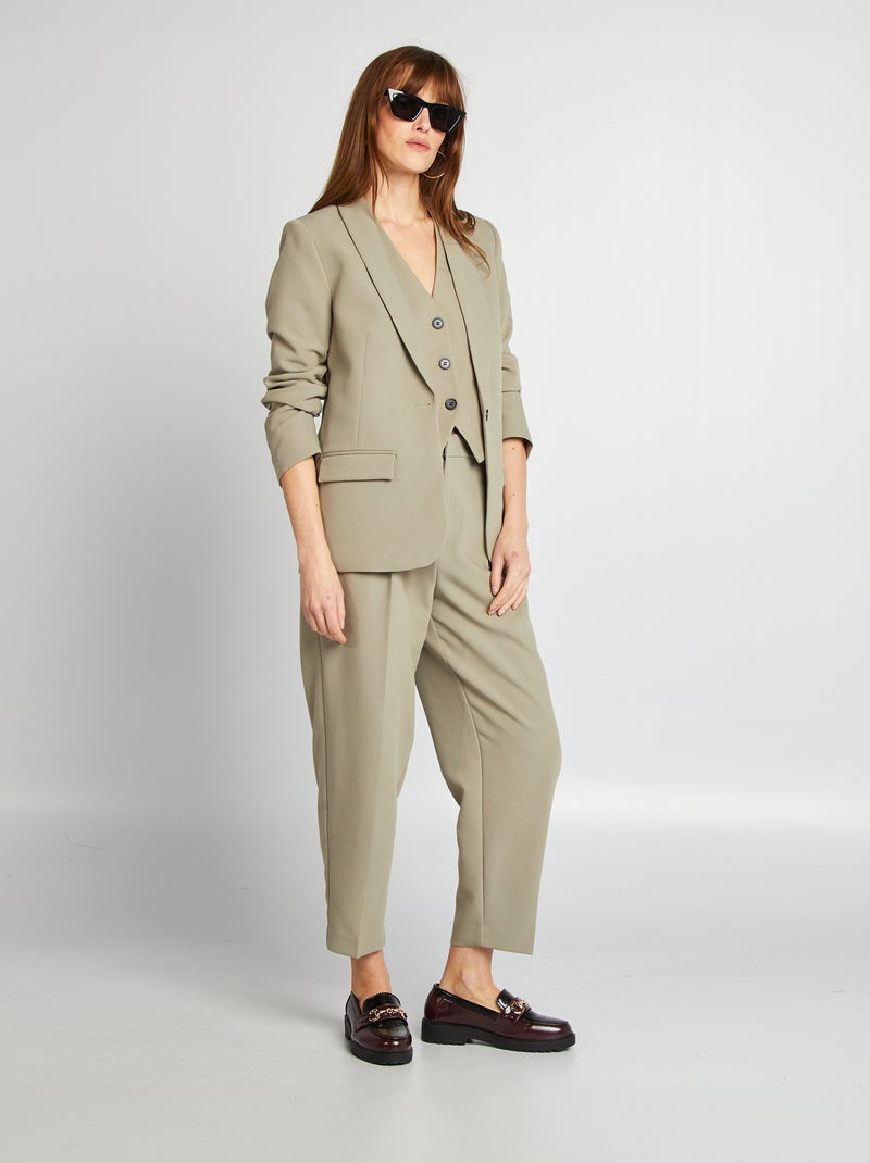 Pantalón de traje tobillero VERDE - Kiabi