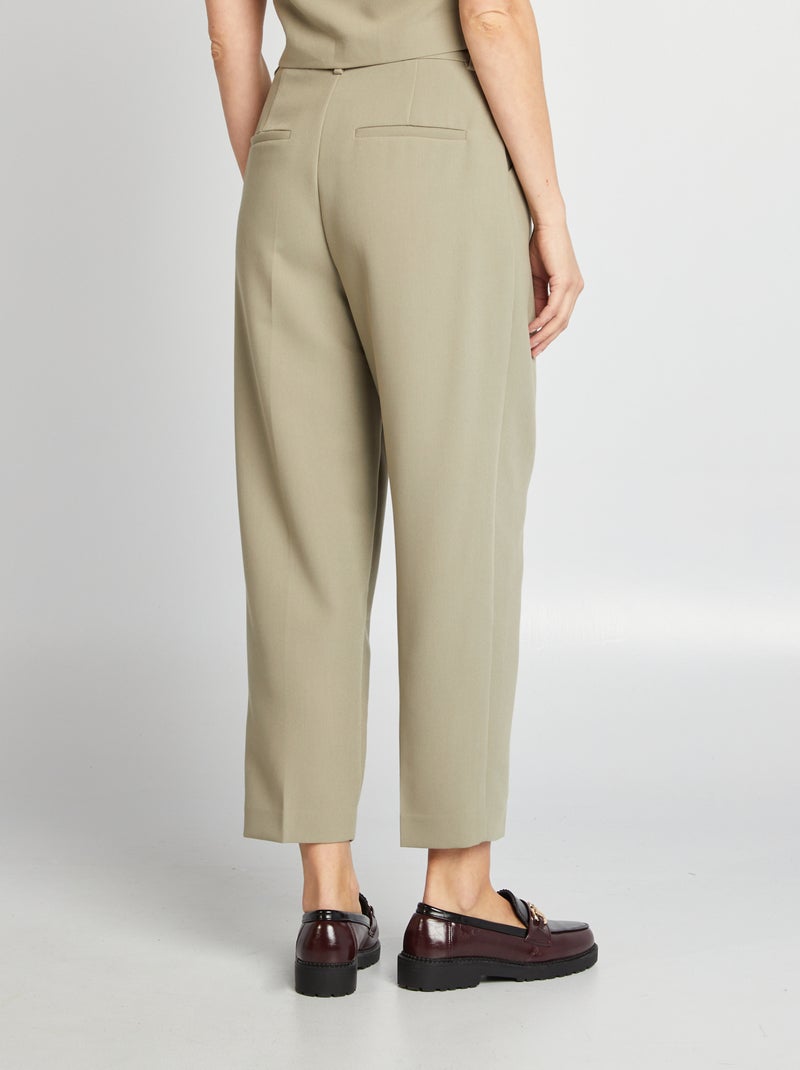 Pantalón de traje tobillero VERDE - Kiabi