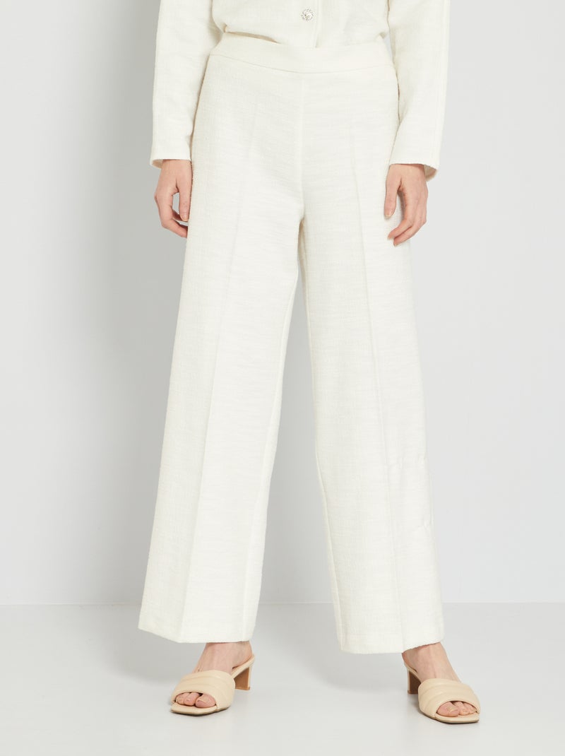 Pantalón de tweed BLANCO - Kiabi