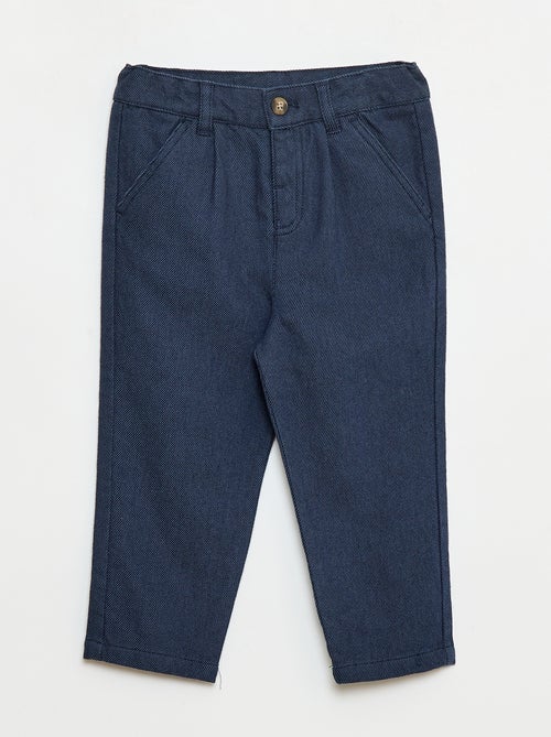 Pantalón de twill con 2 bolsillos de verdad - Kiabi