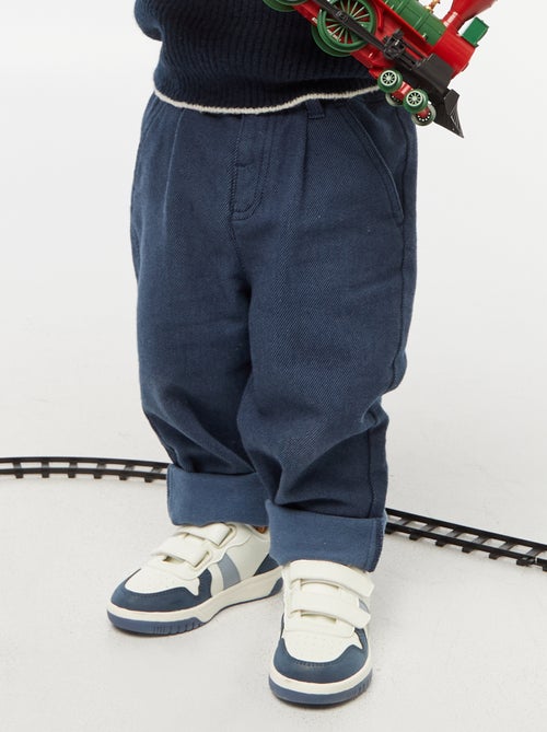 Pantalón de twill con 2 bolsillos de verdad - Kiabi