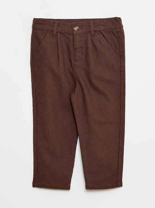Pantalón de twill con 2 bolsillos de verdad - Kiabi