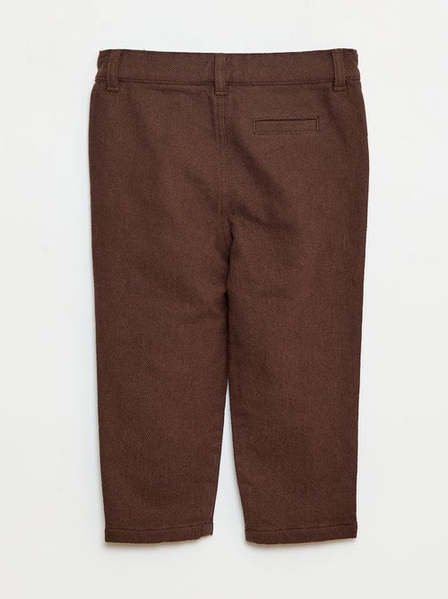 Pantalón de twill con 2 bolsillos de verdad - Kiabi