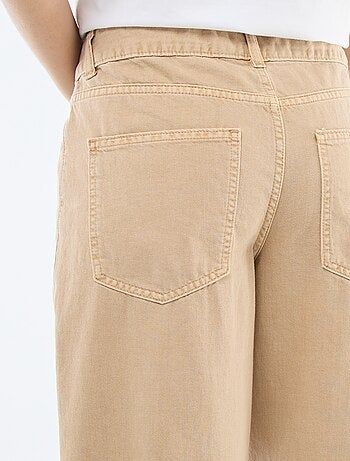 Pantalón de twill con abertura asimétrica