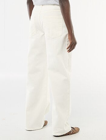 Pantalón de twill con abertura asimétrica