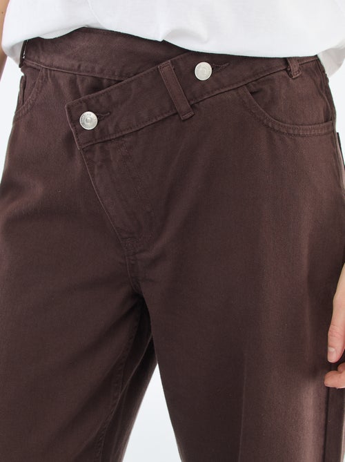 Pantalón de twill con abertura asimétrica - Kiabi