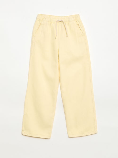 Pantalón de twill con cordones ajustables - Kiabi