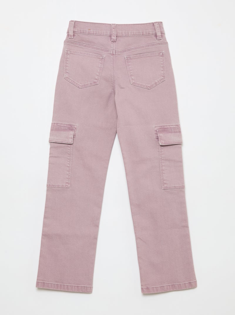 Pantalón de twill regular Purpura - Kiabi
