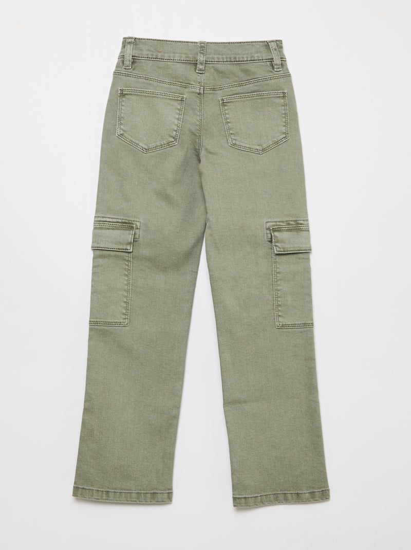 Pantalón de twill regular Verde - Kiabi