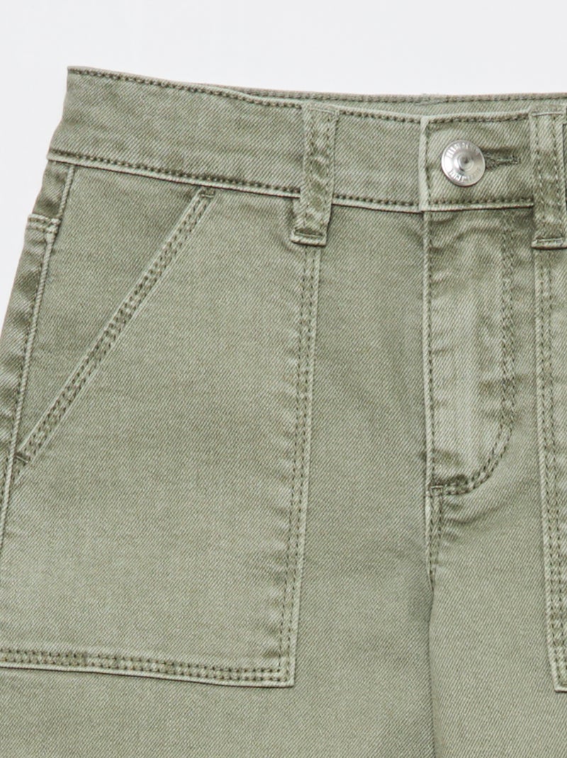 Pantalón de twill regular Verde - Kiabi