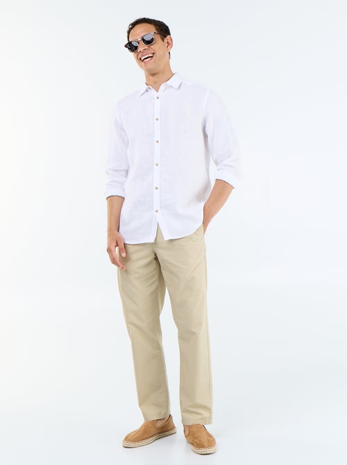 Pantalón de vestir de popelina - Kiabi