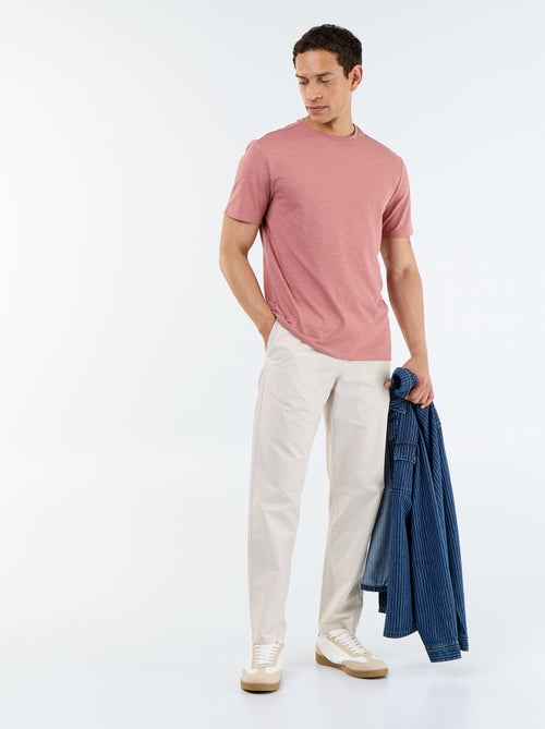 Pantalón de vestir de popelina - Kiabi