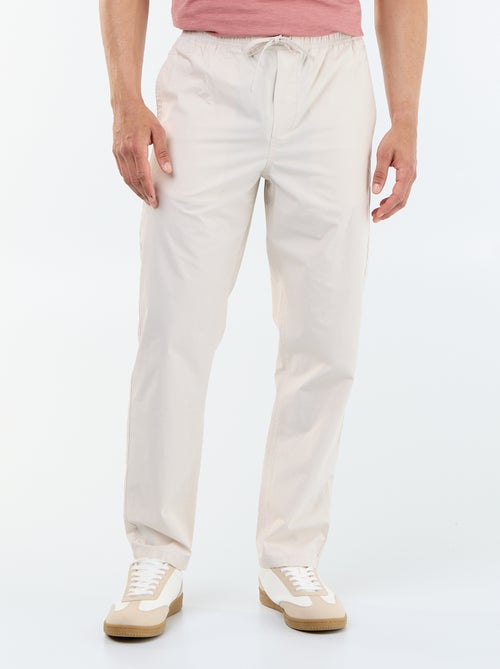 Pantalón de vestir de popelina - Kiabi