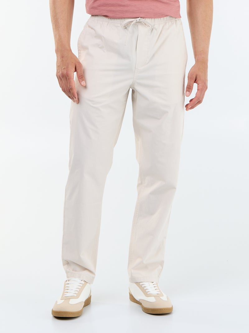 Pantalón de vestir de popelina Gris - Kiabi