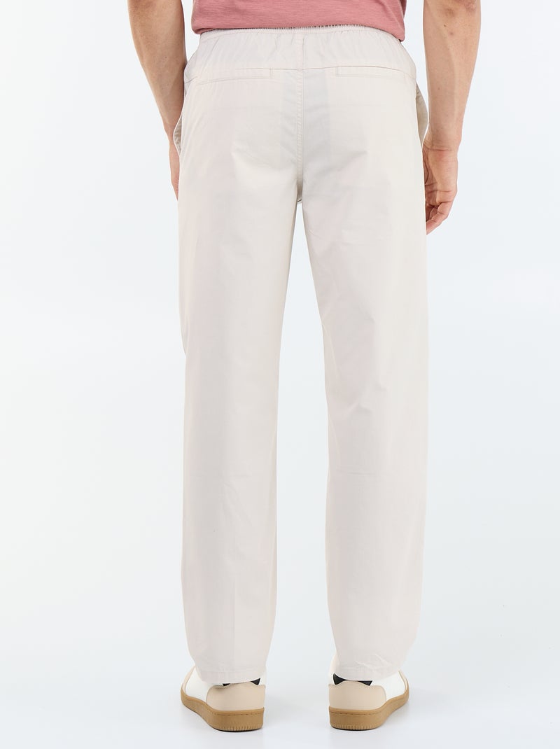 Pantalón de vestir de popelina Gris - Kiabi