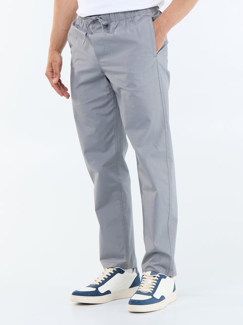 Pantalón de vestir de popelina - Kiabi