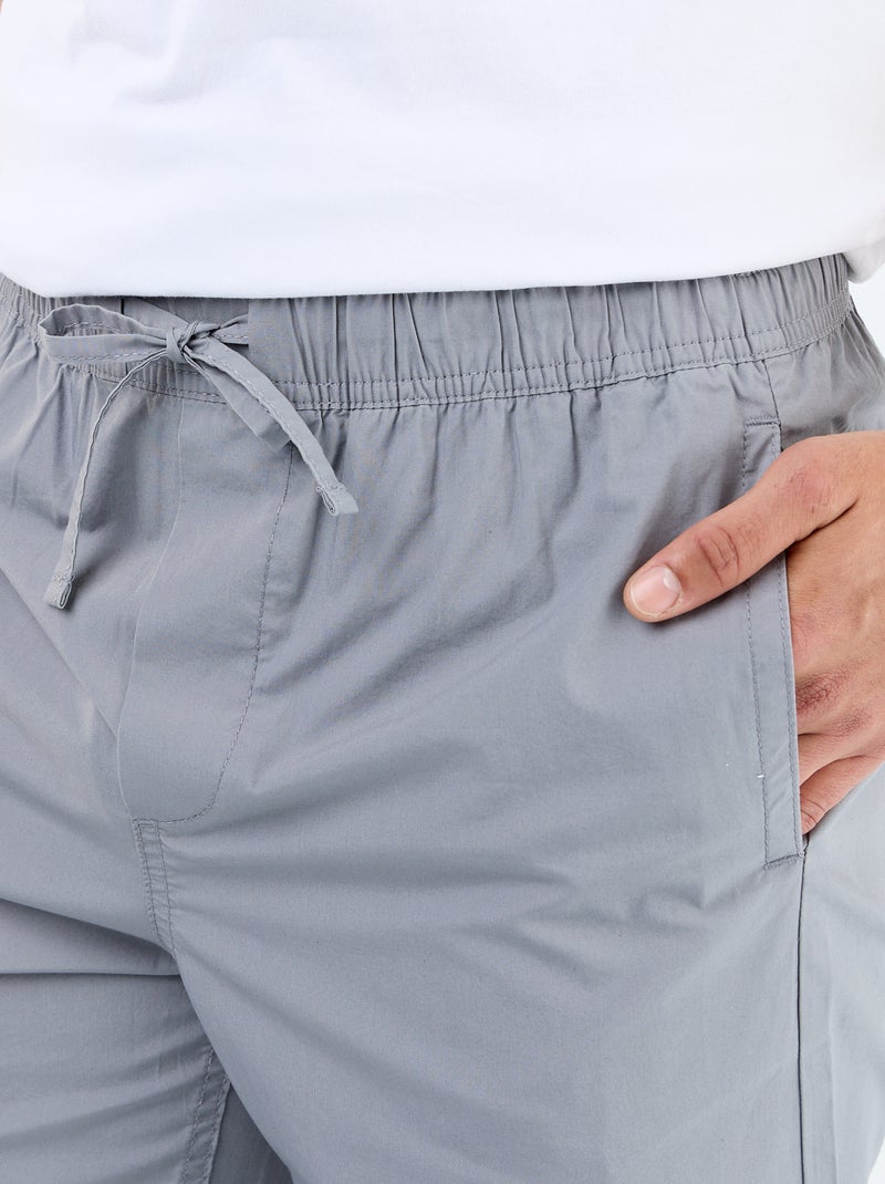 Pantalón de vestir de popelina Gris - Kiabi