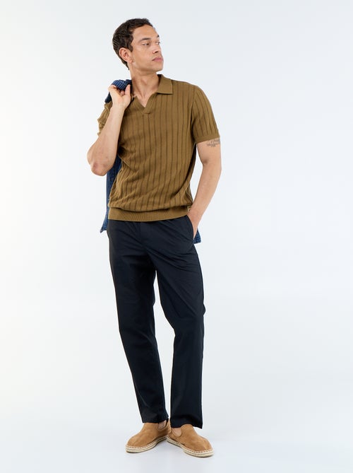 Pantalón de vestir de popelina - Kiabi