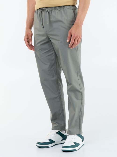 Pantalón de vestir de popelina - Kiabi