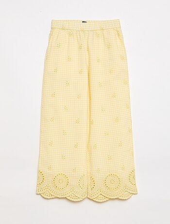 Pantalón de vichy en algodón