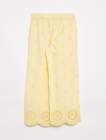 Pantalón de vichy en algodón