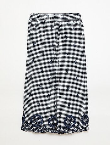 Pantalón de vichy en algodón