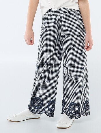 Pantalón de vichy en algodón