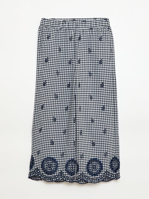 Pantalón de vichy en algodón - Kiabi Pantalón de vichy en algodón - Kiabi