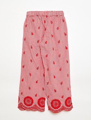 Pantalón de vichy en algodón