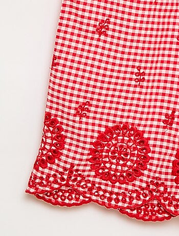 Pantalón de vichy en algodón