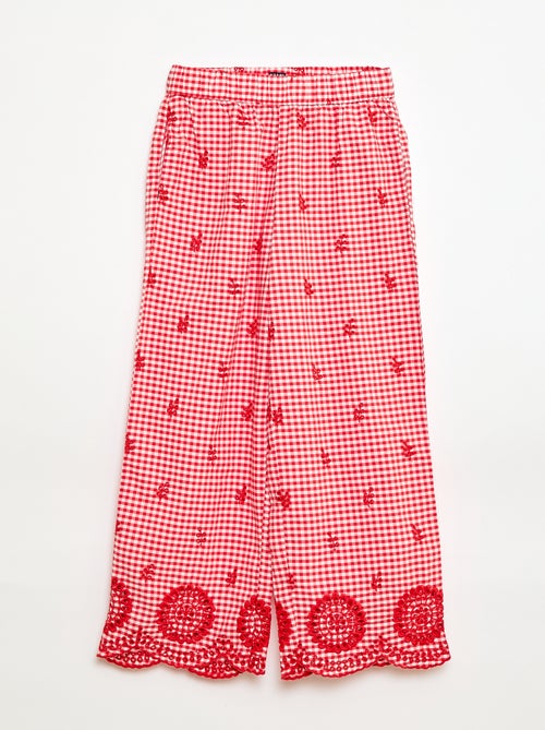 Pantalón de vichy en algodón - Kiabi Pantalón de vichy en algodón - Kiabi