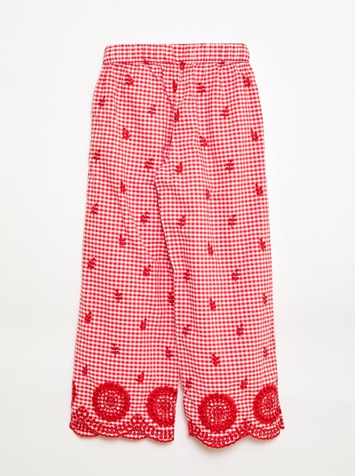 Pantalón de vichy en algodón - Kiabi Pantalón de vichy en algodón - Kiabi