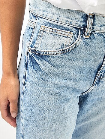 Pantalón denim barrel de algodón