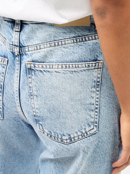 Pantalón denim barrel de algodón - Kiabi