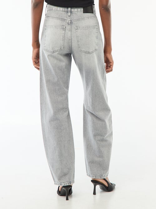 Pantalón denim barrel de algodón - Kiabi