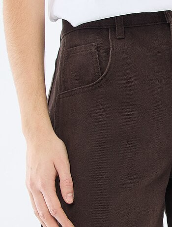 Pantalón denim corte globo