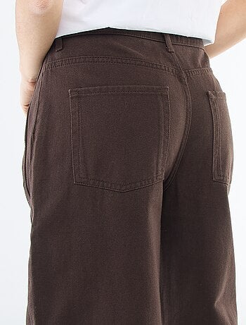 Pantalón denim corte globo