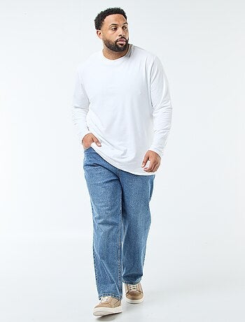 Pantalón denim corte relaxed 5 bolsillos