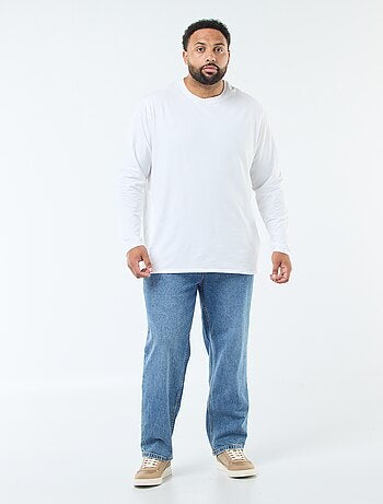 Pantalón denim corte relaxed 5 bolsillos