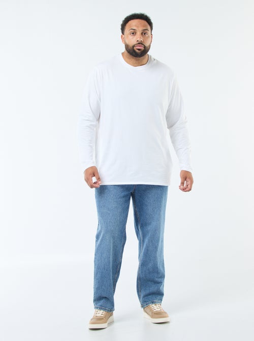 Pantalón denim corte relaxed 5 bolsillos - Kiabi