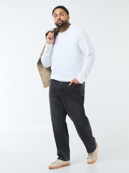 Pantalón denim corte relaxed 5 bolsillos - Kiabi