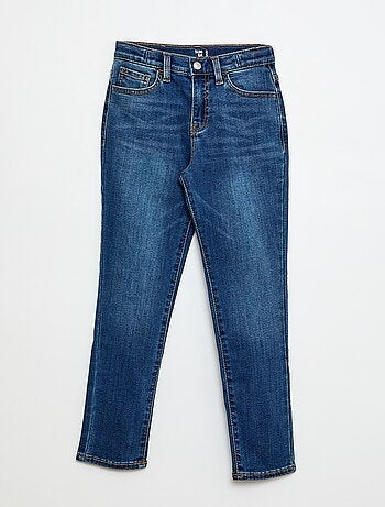 Pantalón denim elástico corte slim de algodón