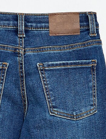 Pantalón denim elástico corte slim de algodón