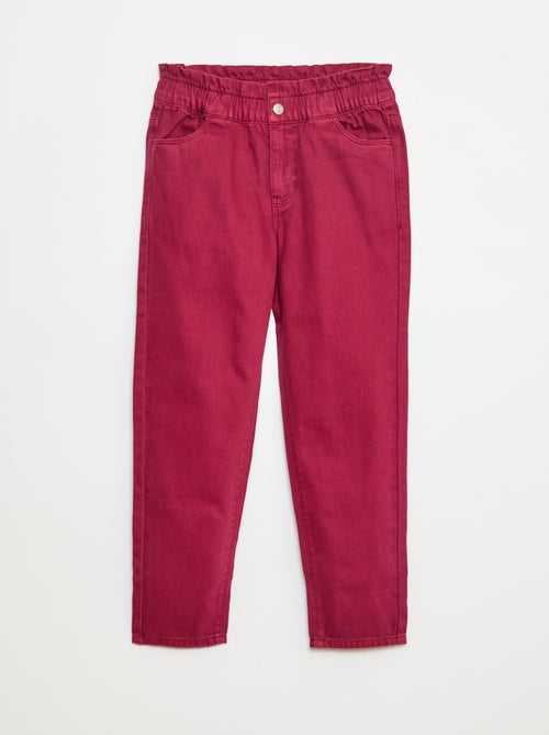 Pantalón denim mom de talle alto - Kiabi
