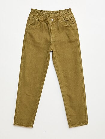 Pantalón denim mom de talle alto