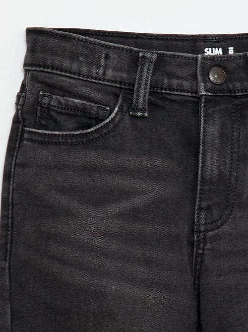 Pantalón denim stretch corte slim de algodón - Kiabi