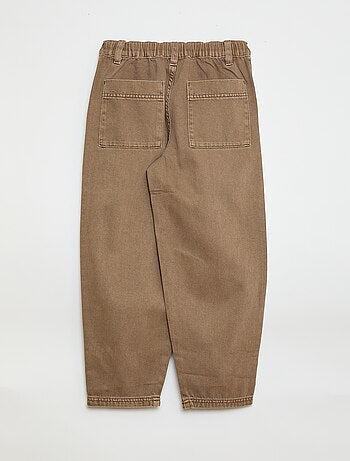 Pantalón denim / vaquero corte globo ancho