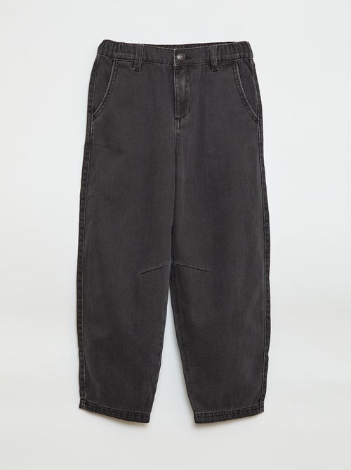 Pantalón denim / vaquero corte globo ancho - Kiabi