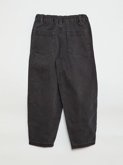 Pantalón denim / vaquero corte globo ancho - Kiabi