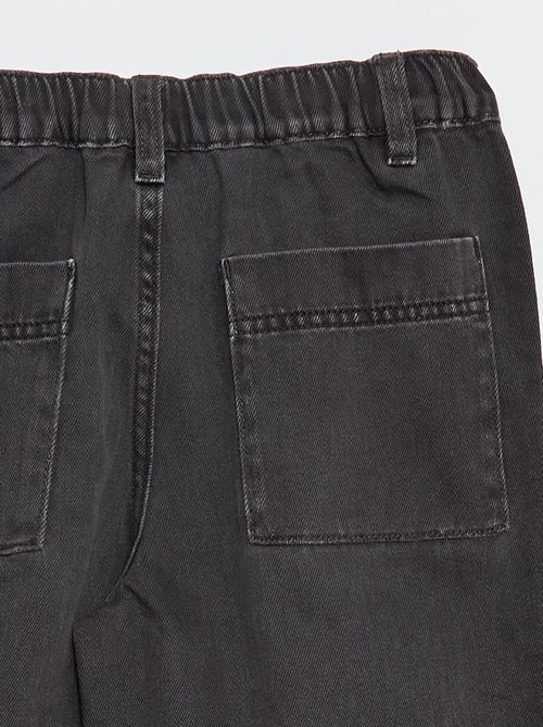 Pantalón denim / vaquero corte globo ancho - Kiabi